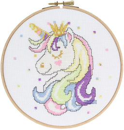 212359  PAKO 17cm UNICORN COUNTED CROSS STITICH KIT