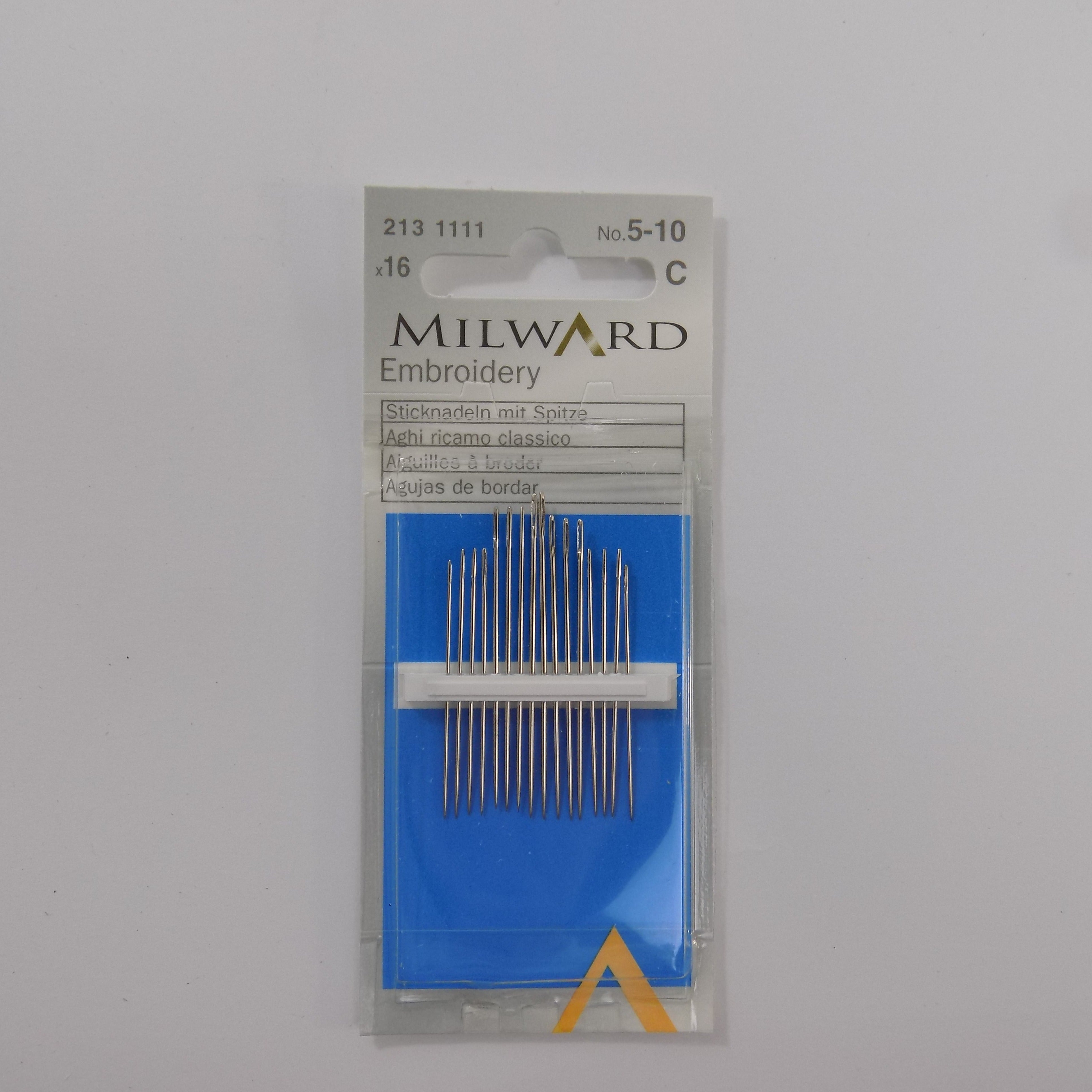 2131111  **MILWARD EMB NEEDLE  ASS NO. 5-10 BLS (16)