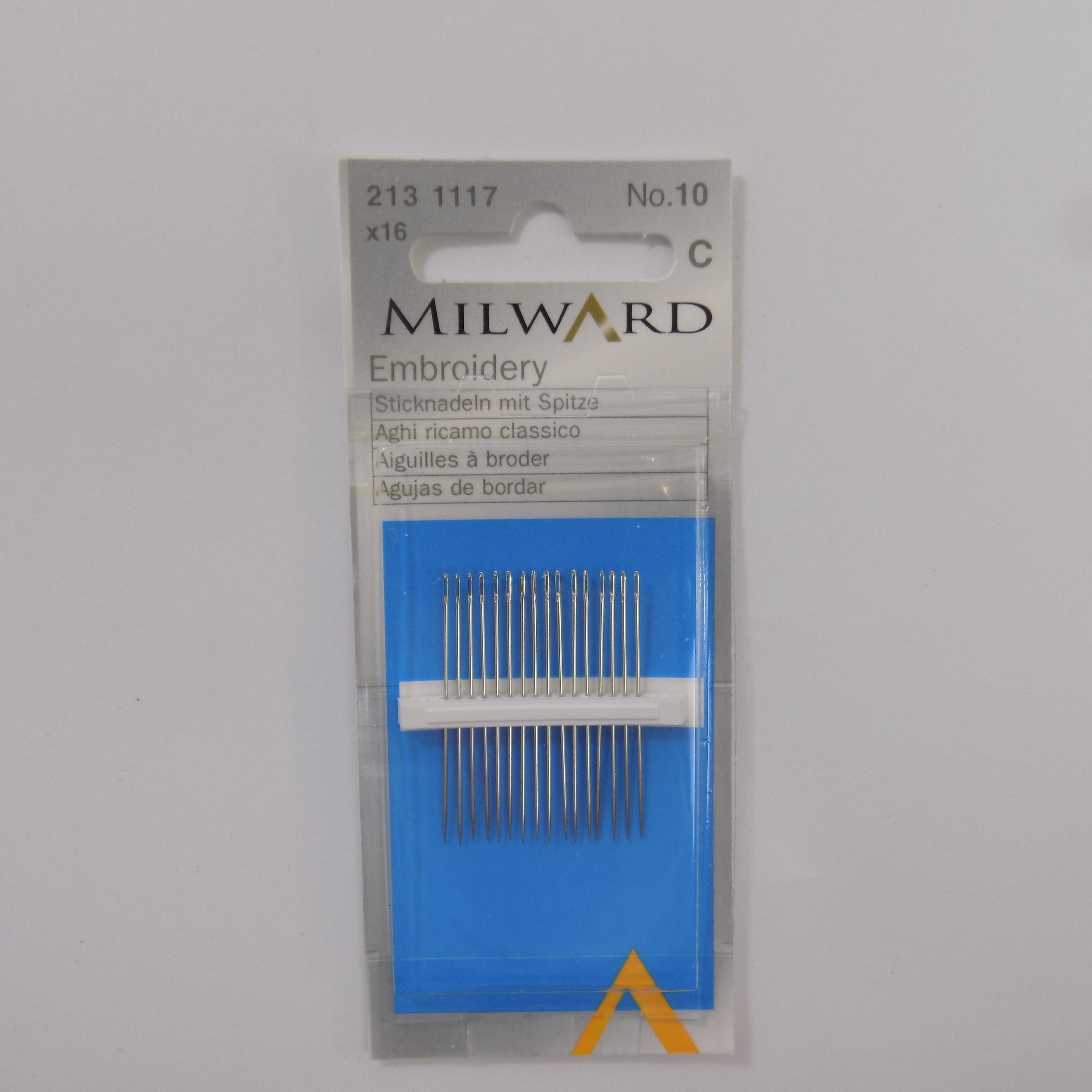 2131117  **MILWARD EMB NEEDLE NO.10 BLS (16)