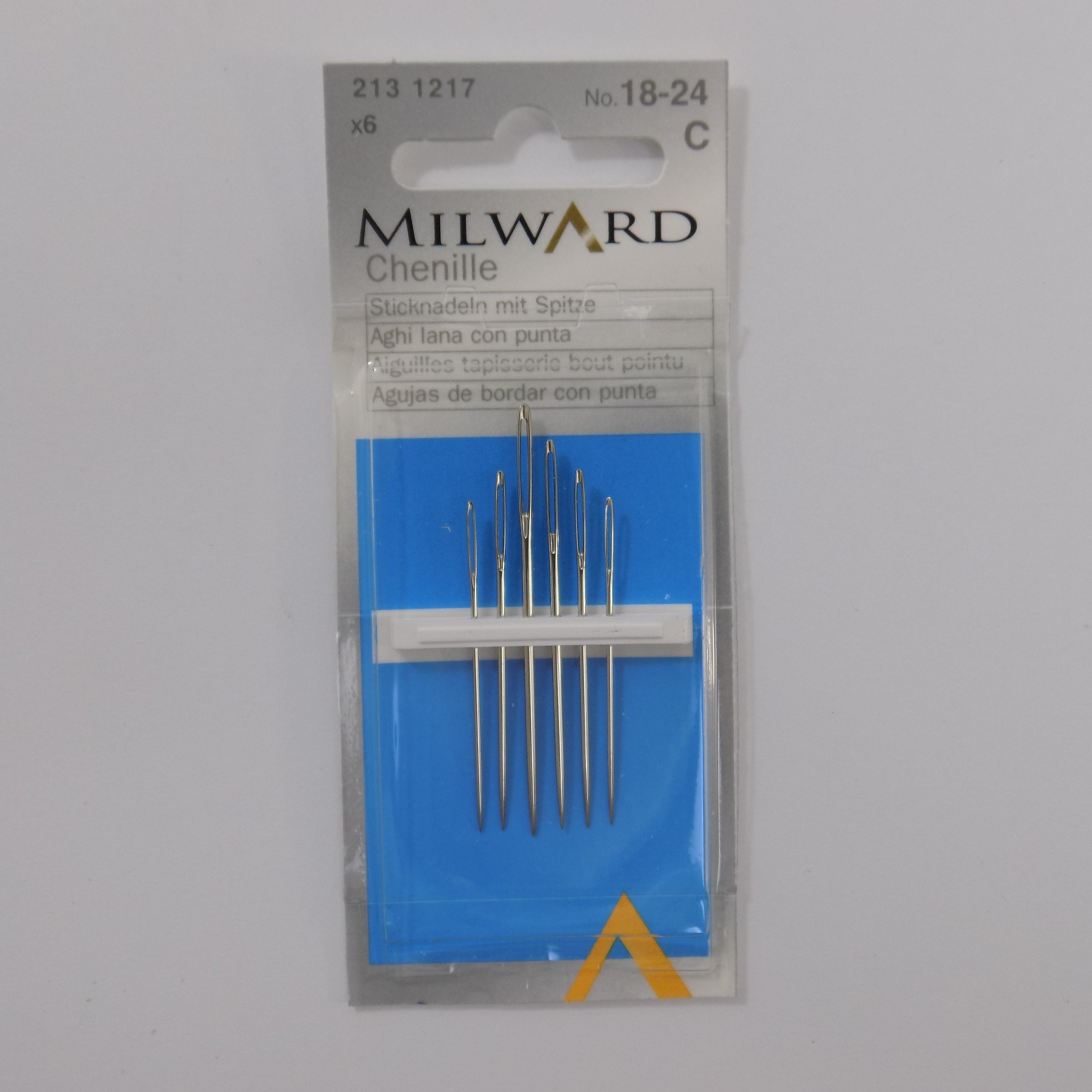 2131217  **MILWARD CHENILLE NEEDLE NO.18-24 BLS (6)
