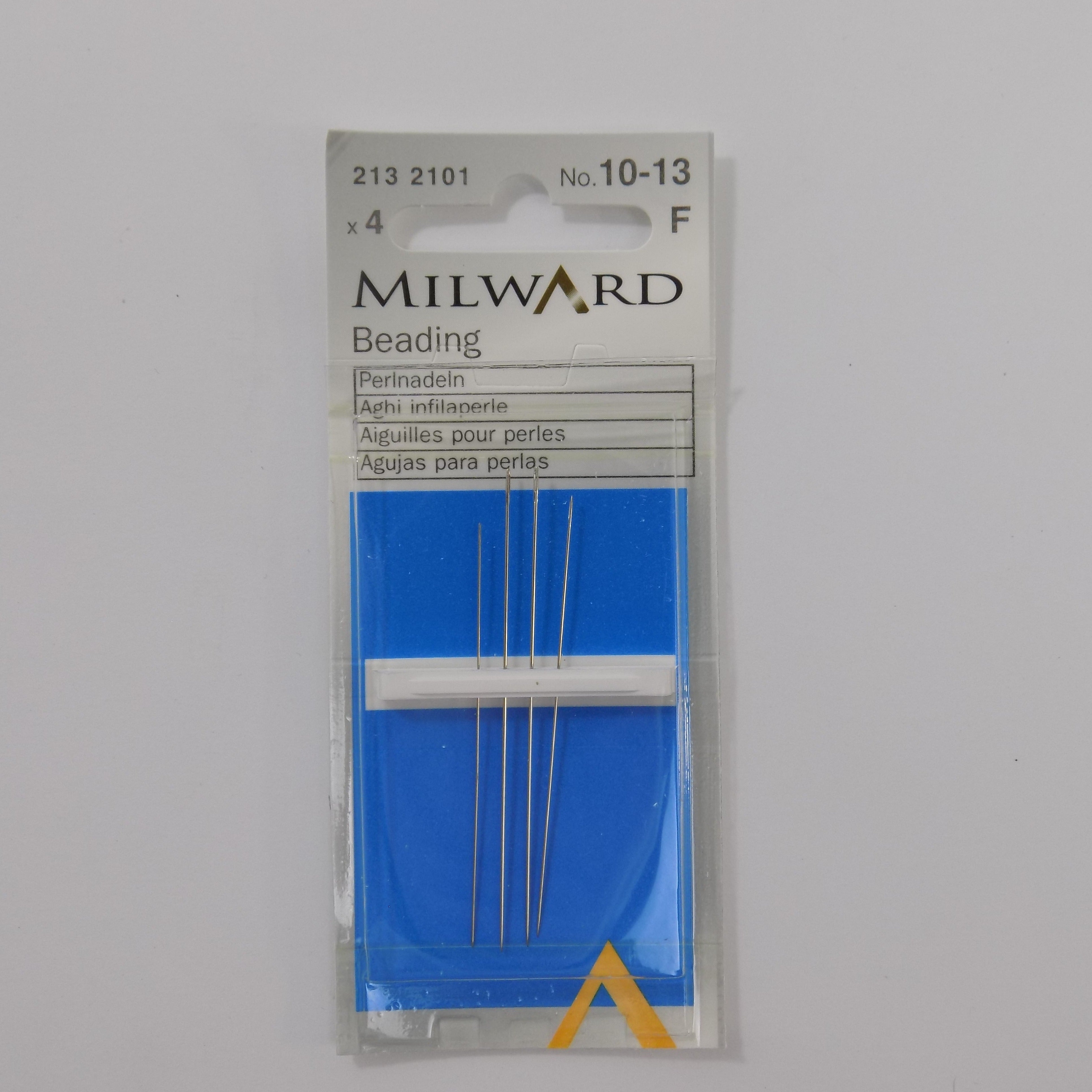 2132101  **MILWARD PEARL/BEAD NEEDLE ASS NO.10-13 BL (4)