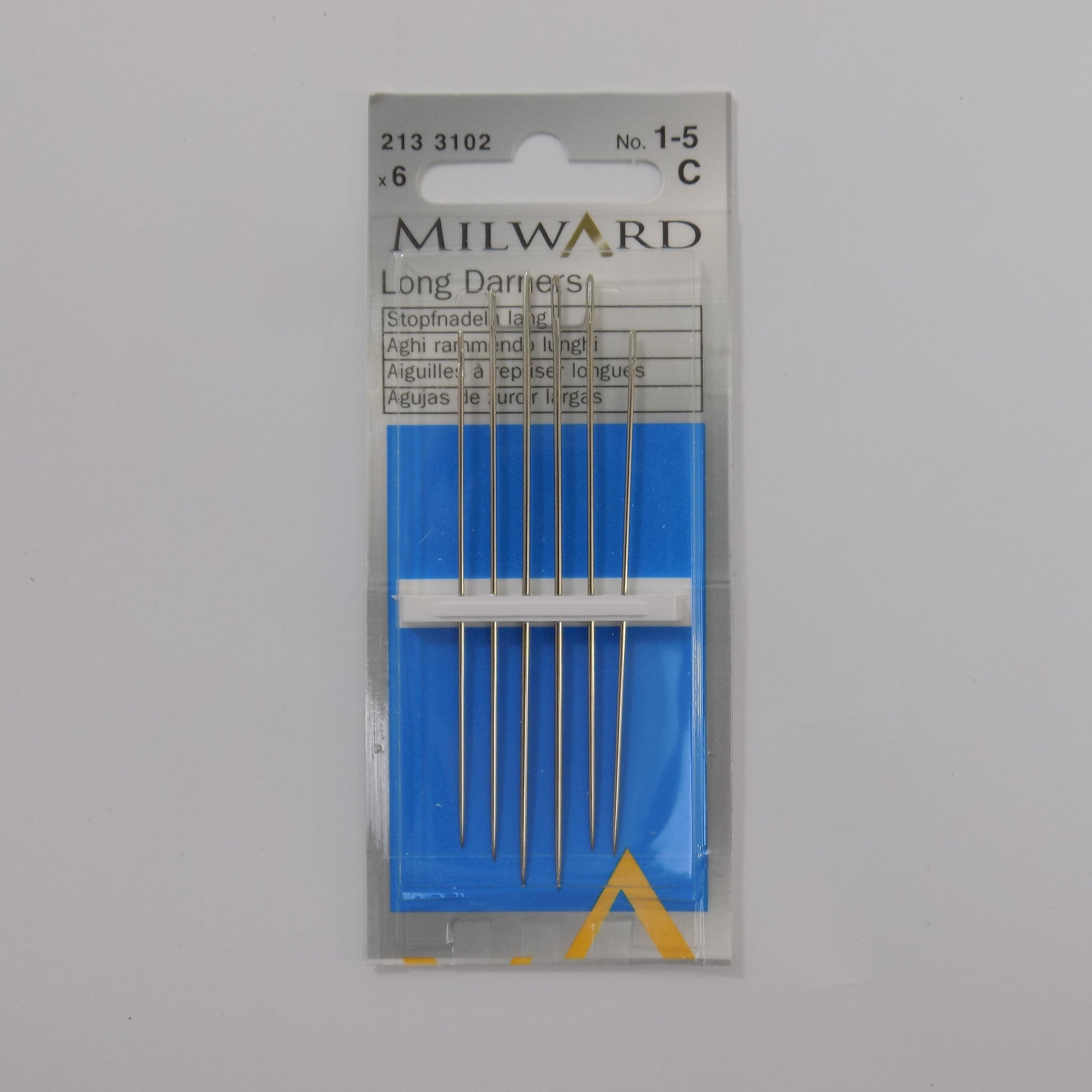 2133102  **MILWARD DARNING NEEDLE ASS NO. 1-5 BLS (6)