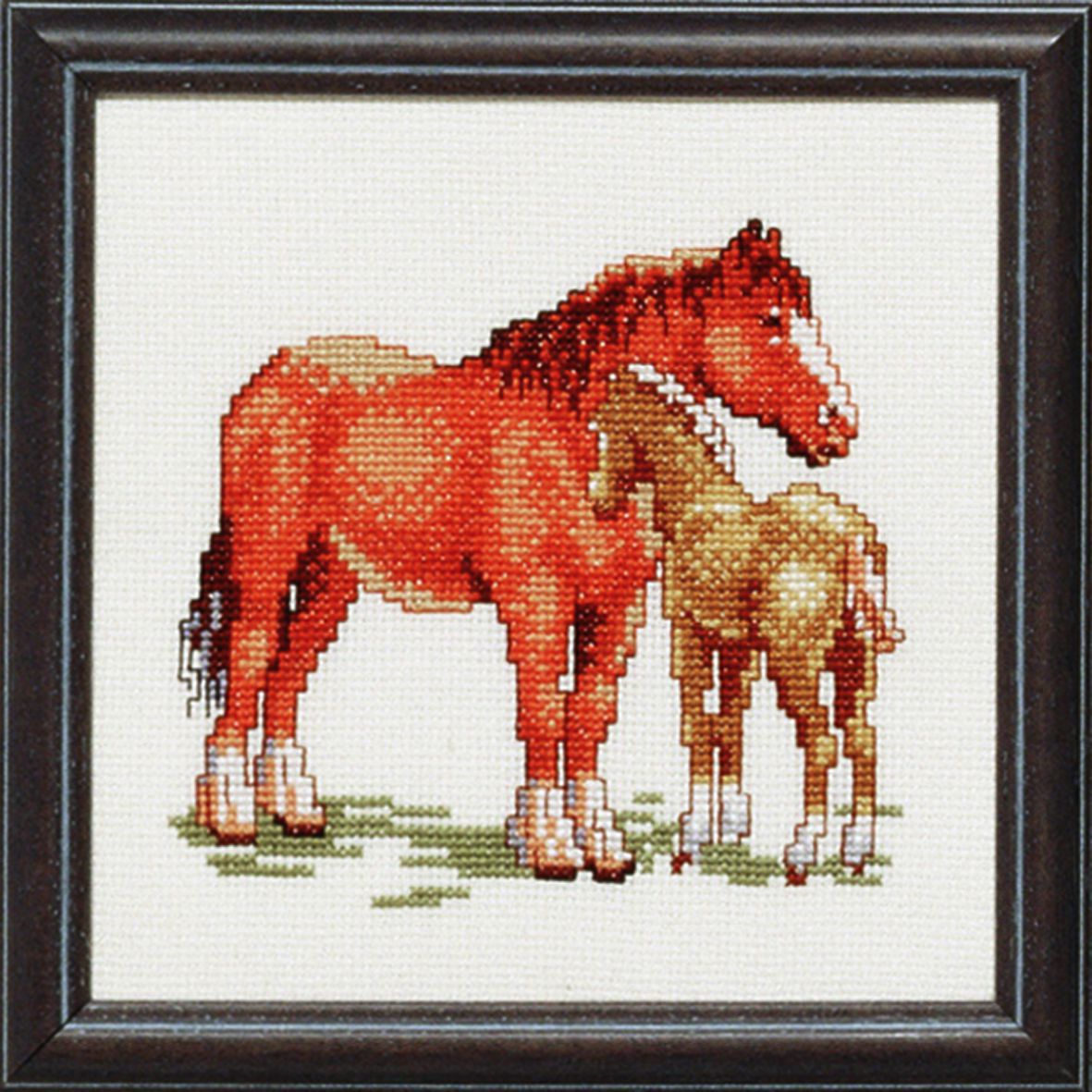 214452 - PAKO 17X17cm MARE & FOAL COUNTED CROSS STITCH KIT