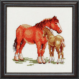 214452 - PAKO 17X17cm MARE & FOAL COUNTED CROSS STITCH KIT