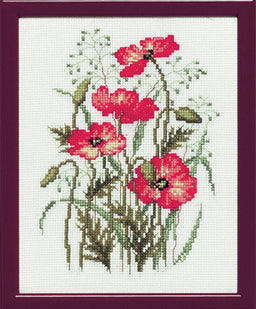 215363 - PAKO 15X20cm POPPIES COUNTED CROSS STITCH KIT