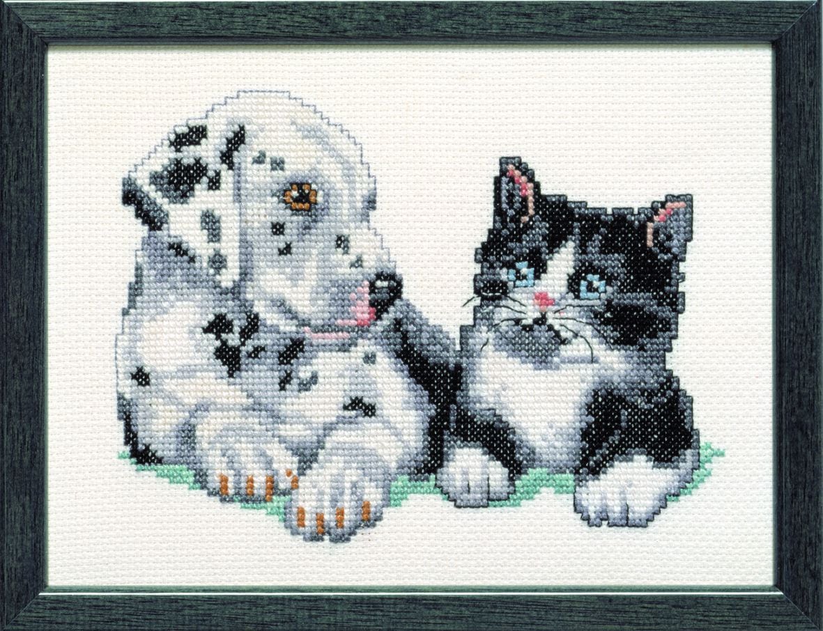 215410 - PAKO15X20cm DOG AND CAT COUNTED CROSS STITCH KIT