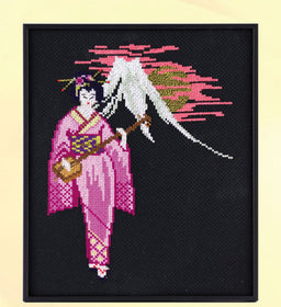 216223 - PAKO 21X25cm GEISHA IN FRONT OF MOUNTAIN COUNTED KIT
