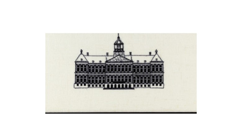218952 *PAKO 48X23CM BLACK EFFECT BUILDING COUNTED CROSS STITCH KIT