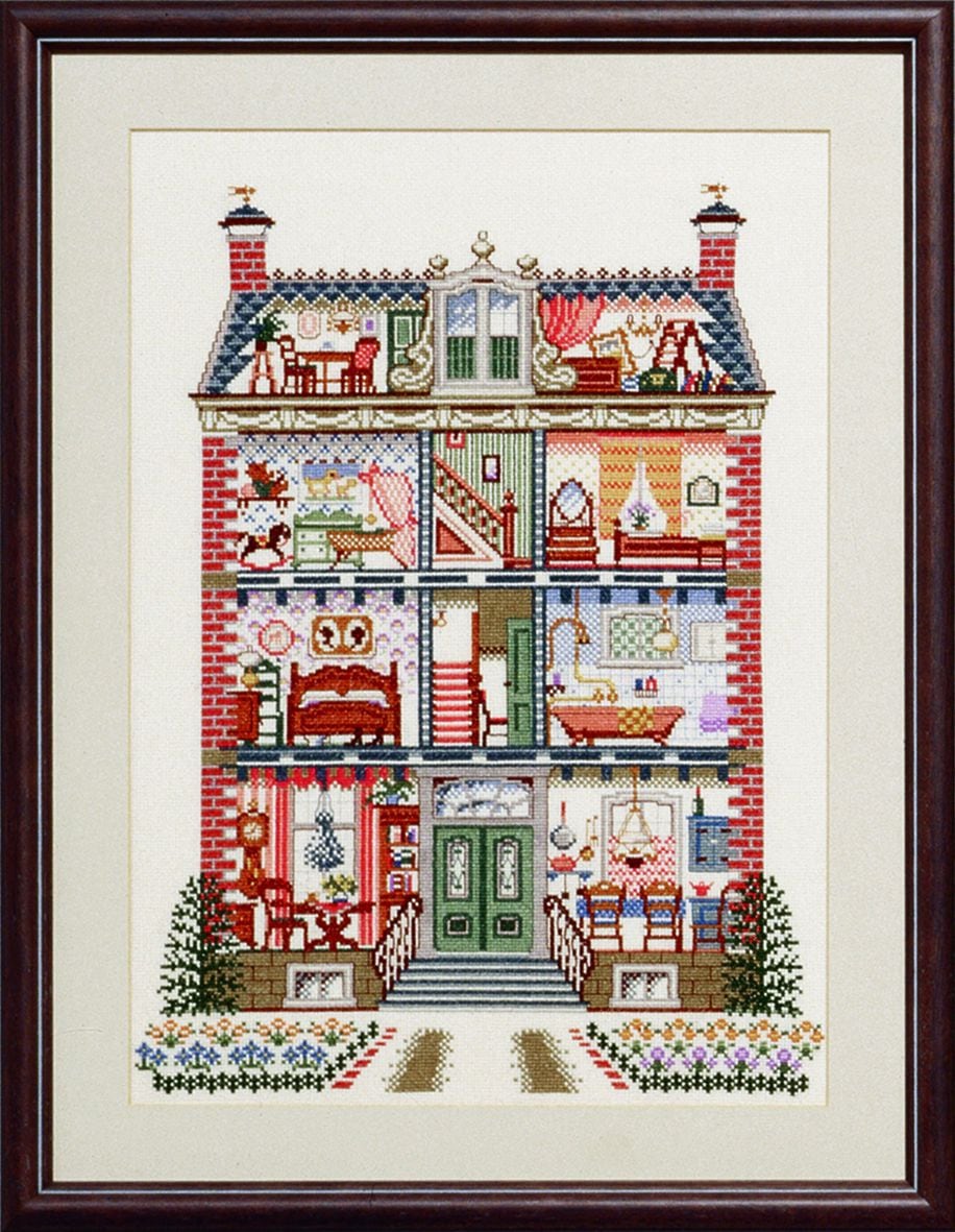 219241 - PAKO 49X64cm  DOLLS HOUSE COUNTED CROSS STITCH KIT