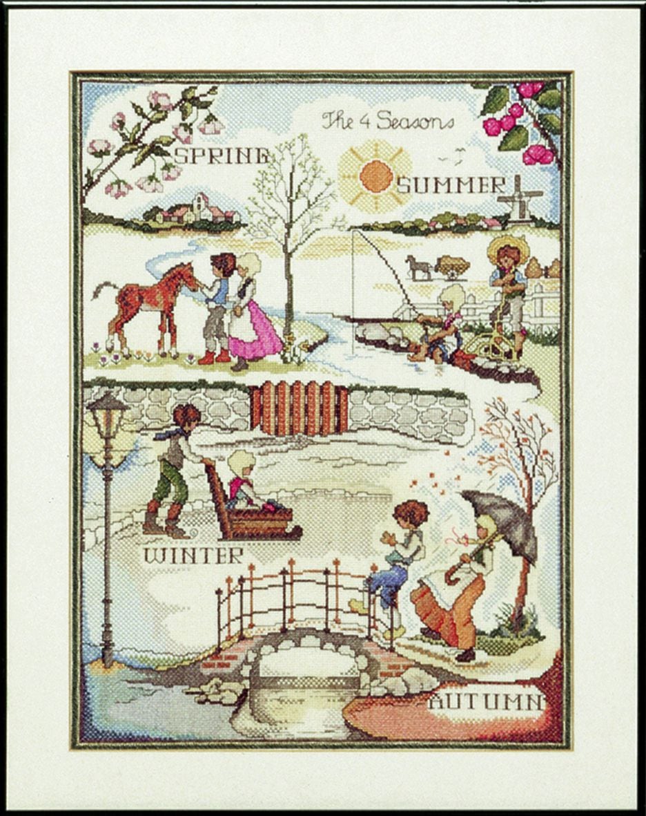 219243 - PAKO 48X63cm FOUR SEASONS COUNTED CROSS STITCH KIT
