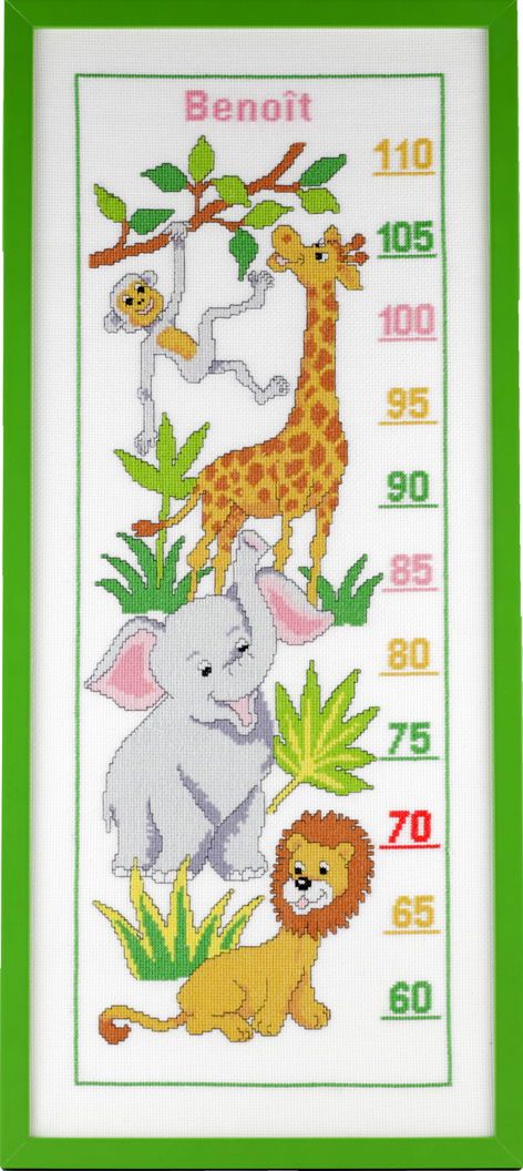 223760 - PAKO 30X67cm JUNGLE CHARTER COUNTED CROSS STITCH KITS