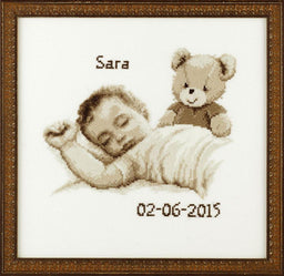 225283 - PAKO 32X32cm cm BABY/TEDDY COUNTED CROSS STITCH KIT