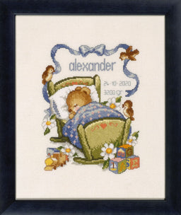 225288 - PAKO 25X30cm BIRTH BOY COT COUNTED CROSS STITCH KIT