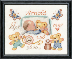 225291 - PAKO 30X24cm BIRTH CHART COUNTED CROSS STITCH KIT