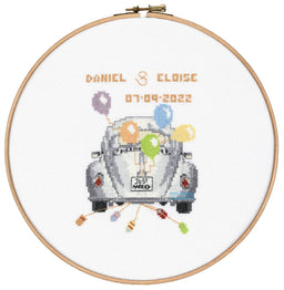 228226 - PAKO 25cm WEDDING CAR COUNTED CROSS STITCH