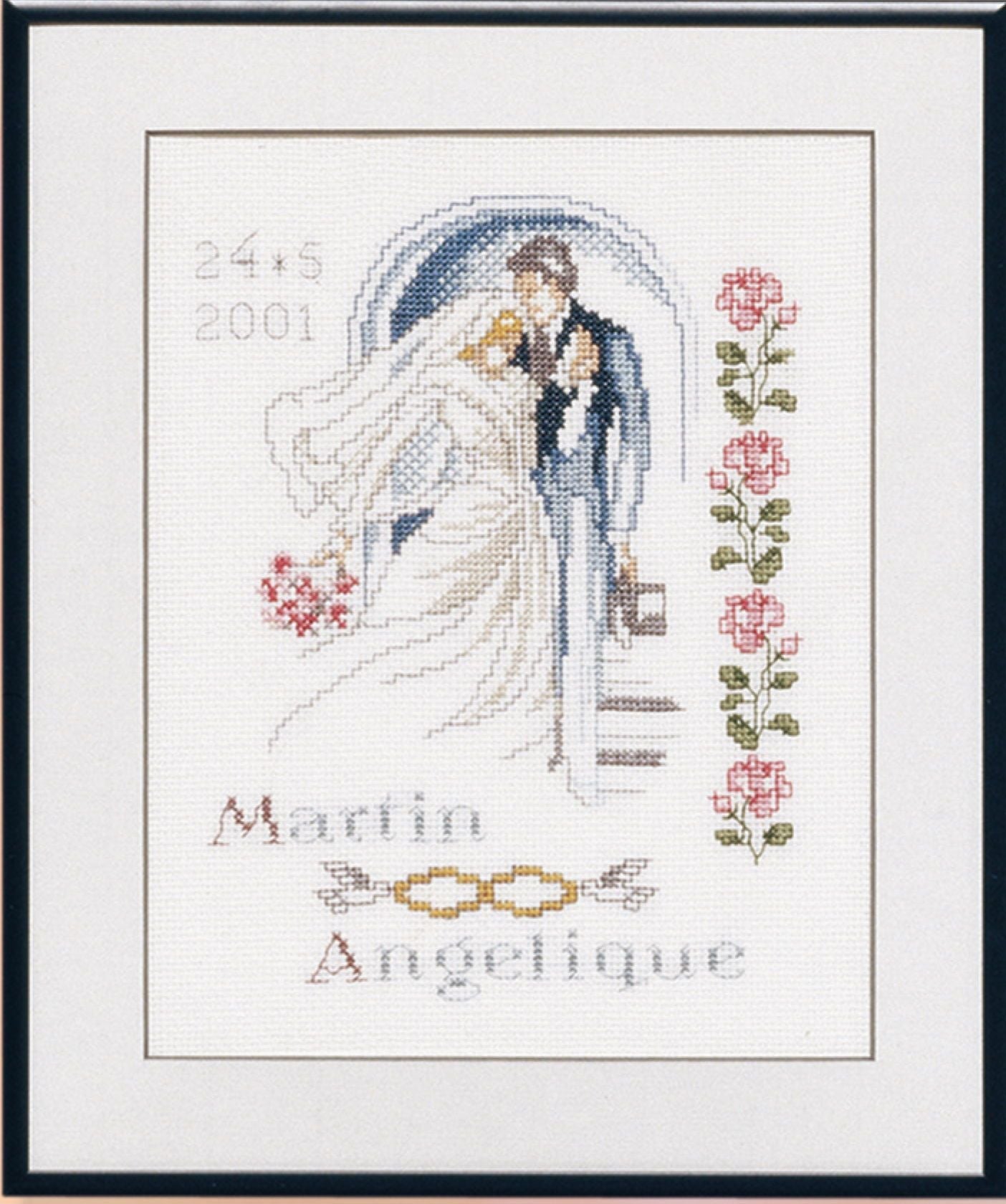 228229 - **PAKO 26X32cm WEDDING CHARTER COUNTED CROSS STITCH KIT