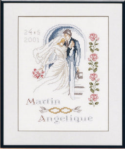 228229 - **PAKO 26X32cm WEDDING CHARTER COUNTED CROSS STITCH KIT
