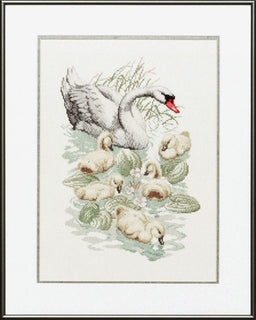 235321 - PAKO 40X50cm SWAN AND CYGNETS COUNTED CROSS STITCH KIT