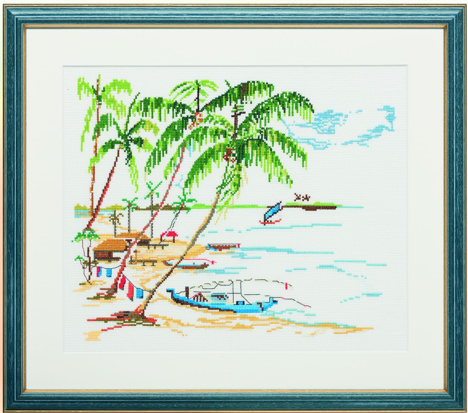 235346 - PAKO 50X44cm PALM BEACH SCENE COUNTED CROSS STITCH KIT