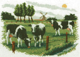 237082 - PAKO 43X35cm COWS GRAZING COUNTED CROSS STITCH KIT