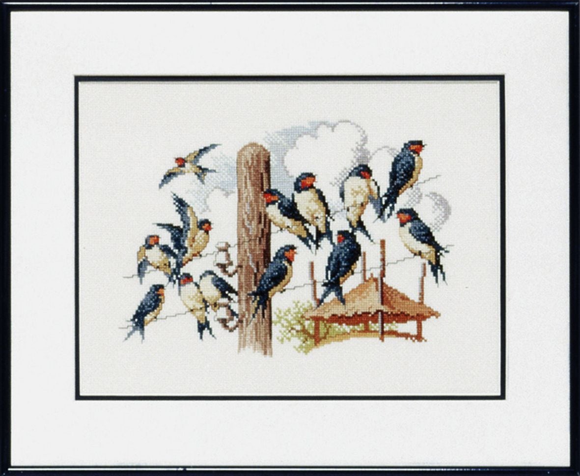 238221 - PAKO 44X36cm SWALLOWS COUNTED CROSS STITCH KIT