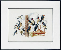 238221 - PAKO 44X36cm SWALLOWS COUNTED CROSS STITCH KIT