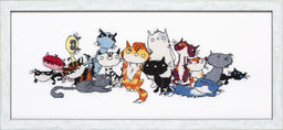 270119 - PAKO 51X24cm CAT GROUP COUNTED CROSS STITCH KIT