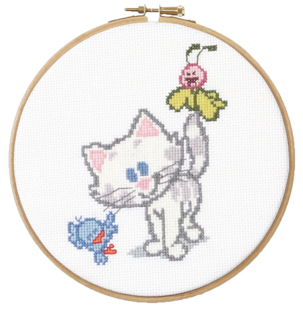271051 - PAKO CAT 17cm RND COUNTED CROSS STITCH KIT