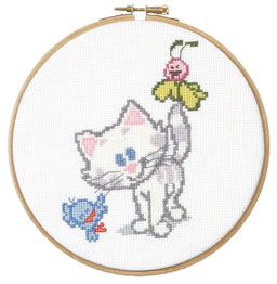 271051 - PAKO CAT 17cm RND COUNTED CROSS STITCH KIT