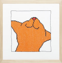 272022 - PAKO KITTEN LOOKING UP 20cm SQUARE COUNTED CROSS STITCH KIT