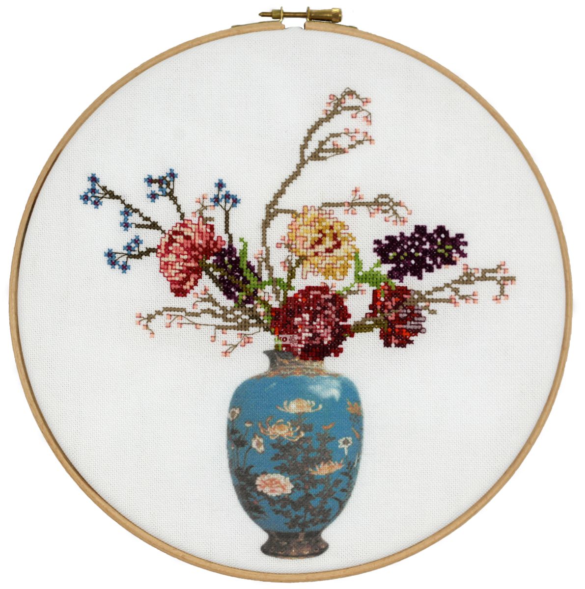280020 - PAKO 25cm JAPANESE VASE WITH FLOWER COUNTED CROSS STITCH KIT