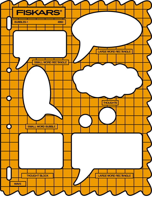 294860  ***FISKARS TEMPLATES BUBBLES