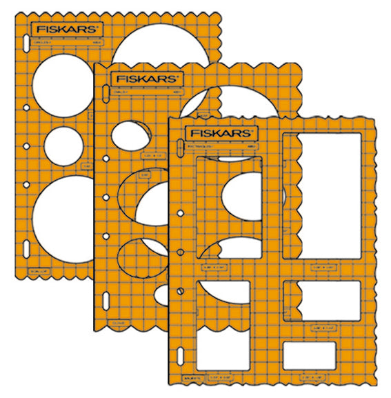 294975  **FISKARS BASIC SHAPE TEMPLATES SET OF 3