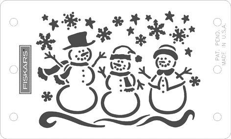 295843 - ***MINI SHAPEBOSS STENCIL SNOWMEN