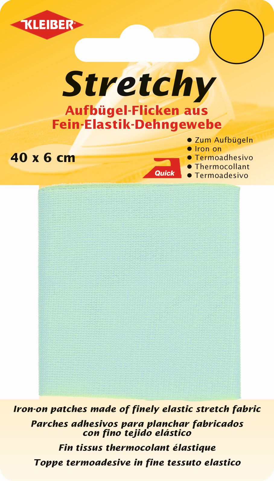 300-08 KLEIBER STRETCHY IRON ON PATCH 1 PIECE 40cm X 6cm COL8 MINT