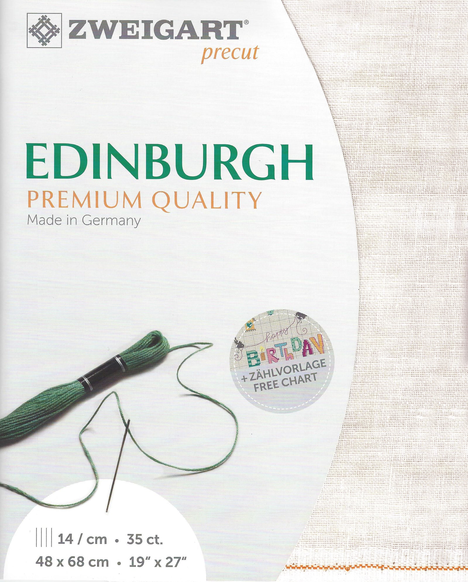 3217-1079-PK - EDINBURGH 36 CT LINEN 48x68cm 1079 VINTAGE LT BEIGE