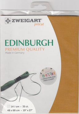 3217-4028-PK - EDINBURGH 36 CT LINEN 48x68cm 4028 GOLD