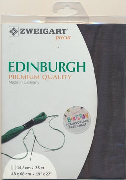 3217-7026-PK - EDINBURGH 36 CT LINEN 48x68cm 7026 CHARCOAL