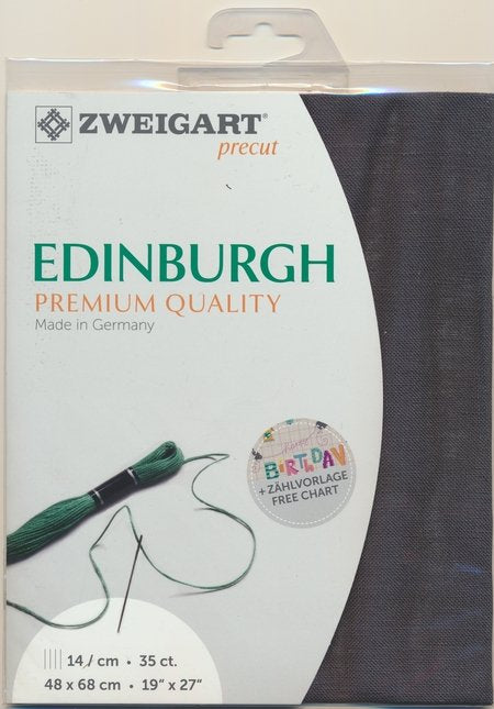 3217-7026-PK - EDINBURGH 36 CT LINEN 48x68cm 7026 CHARCOAL