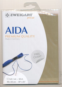 3251-300-PK - COTTON AIDA 16CT 300 CAMEL 48 x 53cm
