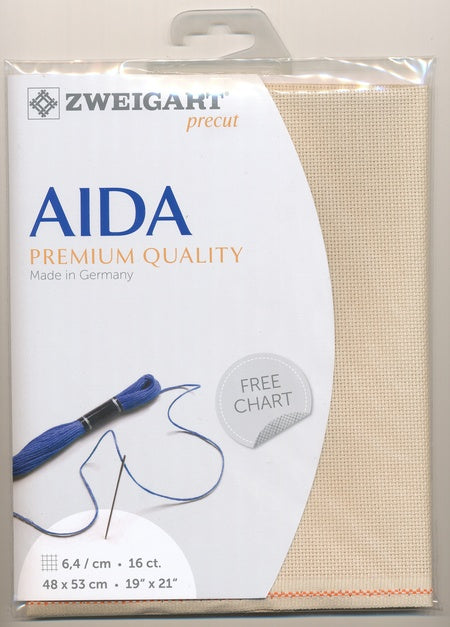 3251-3740-PK - COTTON AIDA 16CT 3740 BISCUIT 48 x 53cm