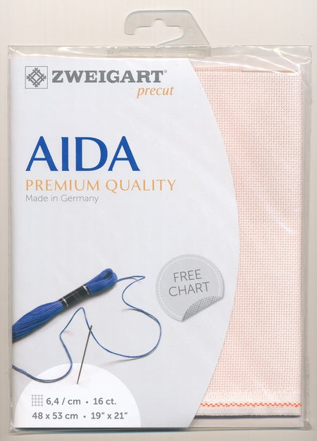 3251-4110-PK - COTTON AIDA 16CT 4110 PINK 48 x 53cm