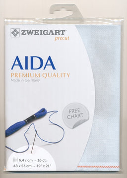 3251-550-PK - COTTON AIDA 16CT 550 PALE BLUE 48 x 53cm
