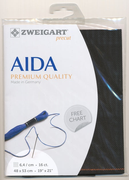 3251-720-PK - COTTON AIDA 16CT 720 BLACK 48 x 53cm