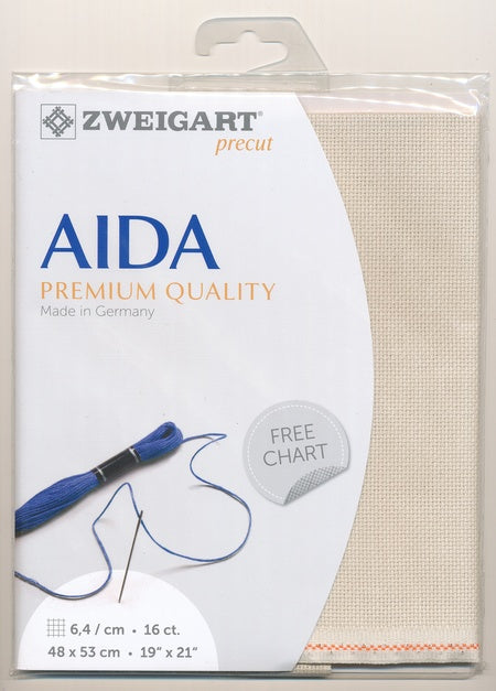 3251-770-PK - COTTON AIDA 16CT 770 DK CREAM 48 x 53cm