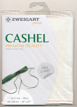 3281-100-PK - CASHEL 100% LINEN 28CT 100 WHITE 48 x 68cm