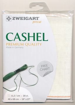 3281-101-PK - CASHEL 100% LINEN 28CT 101 ANT WHITE 48 x 68cm