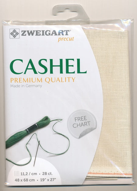 3281-222-PK - CASHEL 100% LINEN 28CT 222 CREAM 48 x 68cm