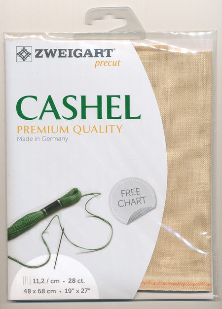 3281-233-PK - CASHEL 100% LINEN 28CT 233 LT BEIGE 48 x 68cm