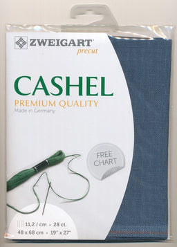 3281-578-PK - CASHEL 100% LINEN 28CT 48X68CM 578 ANT BLUE